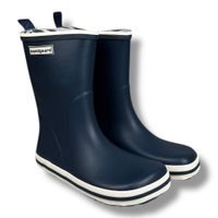 Bundgaard Charly – barefoot dětské holínky s užší patou a širší špičkou Navy