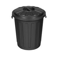 koš odp.50l POPELNICE grafit, d50x55 s víkem, plast
