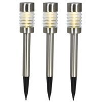 PROGARDEN Lampa solární zahradní sada 3 ks stříbrná KO-DT3000230