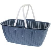 EXCELLENT HOUSEWARE Koš na prádlo sklápěcí rukojeti 35 l modrá KO-Y54230920modr