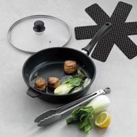 BERLINGERHAUS Pánev hluboká s titanovým povrchem a poklicí 28 cm Antracit Collection BH-8128