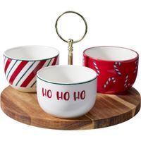EXCELLENT HOUSEWARE Servírovací sada vánoční kamenina 4 ks KO-210001820