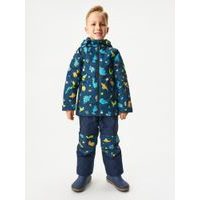 Unuo Dětské zimní rostoucí oteplovačky Ski, Modrá