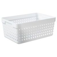 košík SEOUL XL-organ., 24x16x10cm-bílý, plast