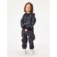 Unuo, Batolecí softshellová kombinéza s fleecem Mini, Černá, Květiny