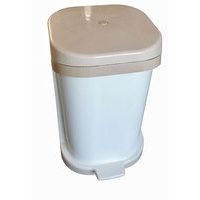 koš odp.25l nášlapný béžovo/bílý 26x26x43cm