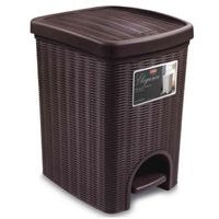 koš odp.20l pedál.tm.hnědý im.ratan, 39x31x27,5cm,ELEG.