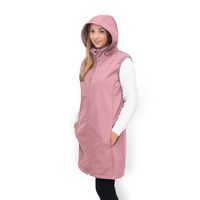 ESITO Dámská dlouhá softshellová vesta Shell pink - růžová