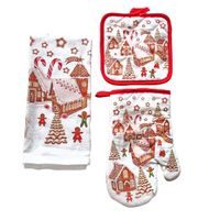 TORO SET KUCHYŇSKÝ-RUKAV,CHŇAP,UTĚRK PERNÍKOVÁ VESNIČKA