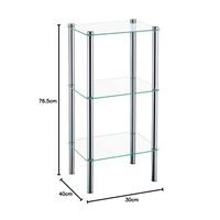 BATHROOM SOLUTIONS Regál koupelnový závěsný s přísavkami šedý KO-C80653830seda