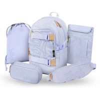 BAAGL SET 5 Skate Lilac: batoh, penál, sáček, ledvinka, obal na notebook