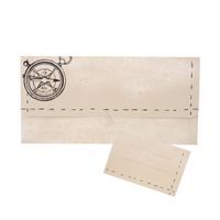 Papírová obálka kompas s vloženou kartičkou