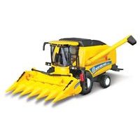 Bburago Bburago - FARMLAND, New Holland TC5.90 Combine Harvester w/žací lišta na kukuřici, 18 cm