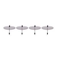 TORO DRŽÁK SVÍČKY DO ADVENTNÍCH VĚNCŮ 4KS,STŘÍBRNÁ, 6CM_hamashop