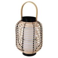 PROGARDEN Venkovní lucerna s LED svíčkou ratanová 24 cm KO-AF5000710