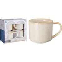 EXCELLENT HOUSEWARE Sada hrnků 4 ks 332 ml béžová KO-Q07000010