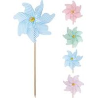 zápich větrník 74cm, d30cm, transparent, dekorace