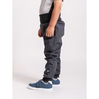 Unuo, Dětské softshellové kalhoty s fleecem Street Strong, Tm. Šedá