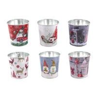 SVENSKA LIVING NÁDOBA PLECHOVÁ ?10x10CM VANOČNÍ MOTIV_hamashop