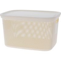 EXCELLENT HOUSEWARE Úložný koš s víkem 18 l béžová KO-027000210bezo