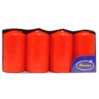 Provence Svíčka válec červená 4 ks, 5 x 9 cm_hamashop