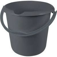 vědro 10l s výlev. ECO šedá, d30x28cm, plast