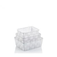 KELA Koš Alvaro set PP, bílá, 3ks KL-23009