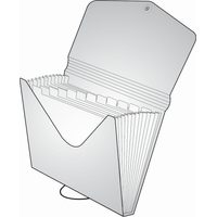 Organizér na dokumenty s gumou A4Opaline čirá-růžová 13 kapes