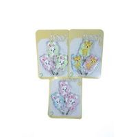 háček- 3ks-ZVÍŘÁTKA VESELÁ-MIX DEKORŮ, samolep., kov/plast