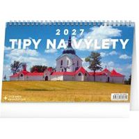 NOTIQUE Stolní kalendář Tipy na výlety 2027, 23,1 x 14,5 cm