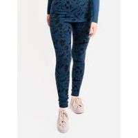 Unuo, Dámské merino legíny Nature, Petrolejová, Kresba