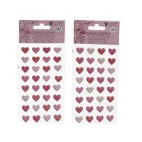 I Samolepky srdce 3D 32 ks 10x22 cm 2ASS