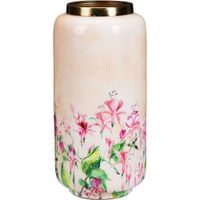 H & S COLLECTION Váza 15x30 cm s růžovými květinami KO-A67825400