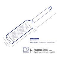 KELA Struhadlo dvojité Rondo, nerez 40x3,5 cm KL-12578