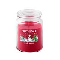 Provence SVÍČKA VE SKLE S VÍČKEM 510G SNĚHULÁK_hamashop