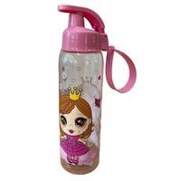 láhev 0,50l PRINCEZNA, růžová, TRITAN, nápitka, kryt, dětská, plast