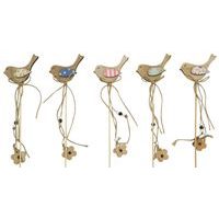 zápich PTÁČEK 8cm, dřevo, dek.