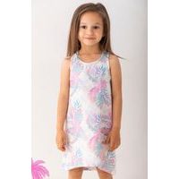 Dívčí letní šaty Lily grey s letním potiskem