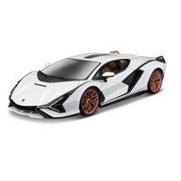 Bburago Bburago Plus - Auta HOBBY, Plus - Lamborghini Sián FKP 37, bílá, 1:18