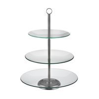 etažér 3patra, d20/25/29cm, CARMEN, sklo/NR