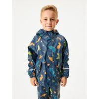 Unuo Dětská nepromokavá bunda bez zateplení, Dinosauři