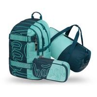 BAAGL SET 3 Skate Petrol: batoh, penál, sportovní taška GRS