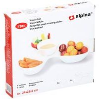 podnos d40x 4cm, servírovací, bílý, šedý, protiskl., plast