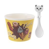 Pohár s miskou na popcorn kukuřice a brčkem 0,55 l