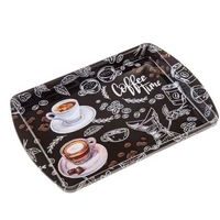 podnos 25x20cm, COFFEE TIME, plech