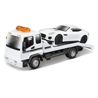 Bburago Bburago - STREET FIRE, Flatbed Transport, Tow Truck w/Jaguar F-TYPE Coupé, 1:43