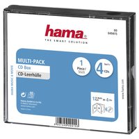 Hama CD Multi-Pack, obal na 4 CD/DVD, průhledný/černý