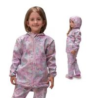 ESITO | Dětská softshellová bunda DUO Jednorožec - růžová / 86