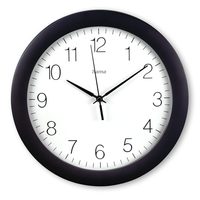 Hama Tenerife, nástěnné hodiny, řízené rádiovým signálem, průměr 35 cm, černé