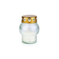 Provence SVÍČKA HŘBITOVNÍ PROVENCE 10H, BÍLÁ/ČERVENÁ_hamashop